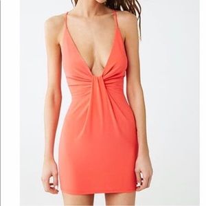Coral mini dress